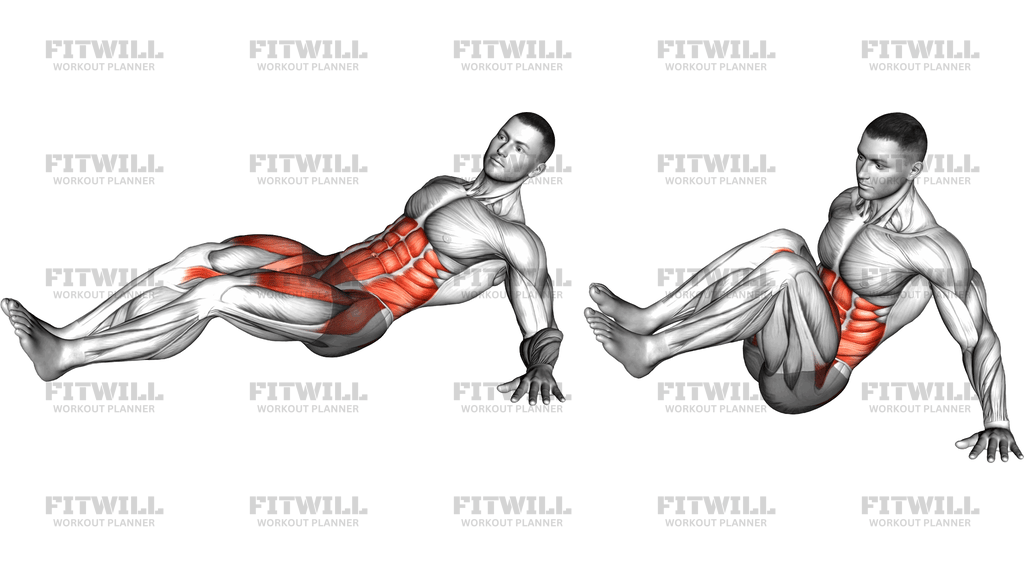 Sitting Floor Diagonal Knee Raise