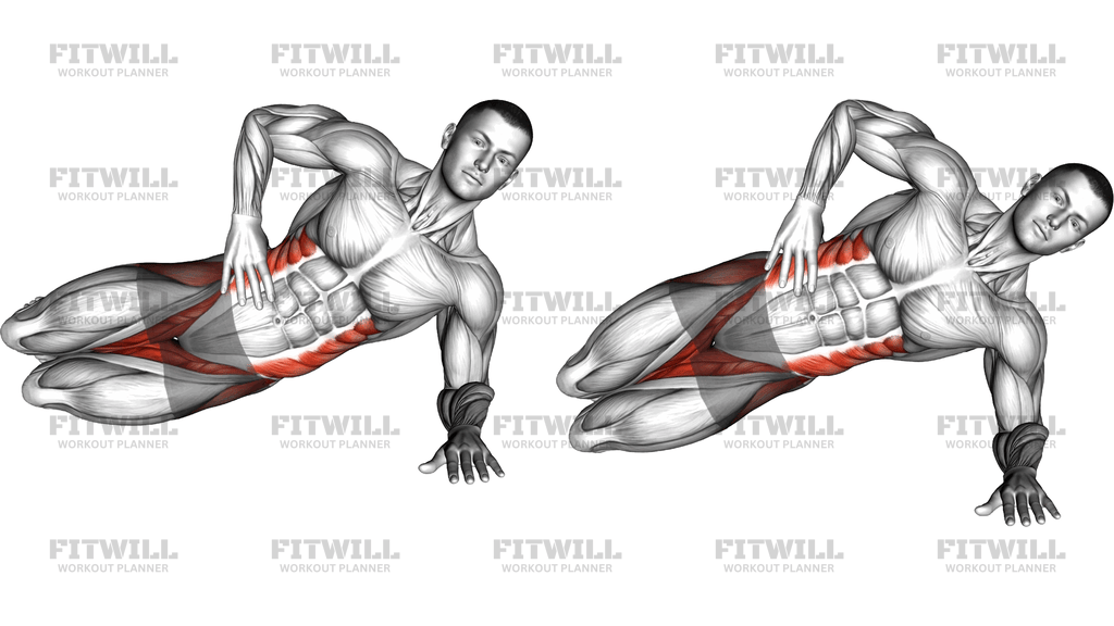 Kneeling Side Plank Raise