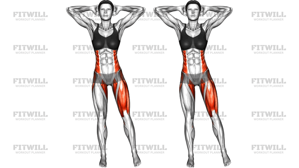 Standing One Side Side Crunch And Raise