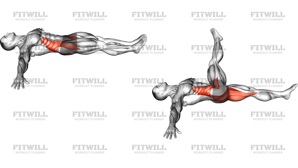Lying Crossover Stretch