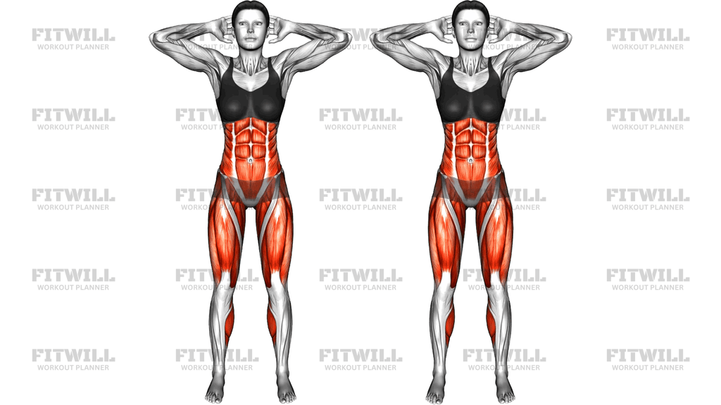 Standing Alternating Double Elbow Knee Touch