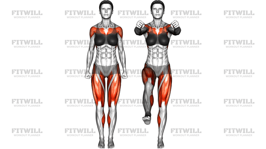 Alternating Front Kick Forward Push