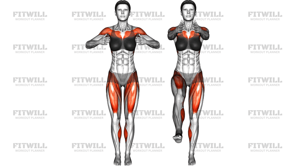 Walking Front Kick Vertical Hands