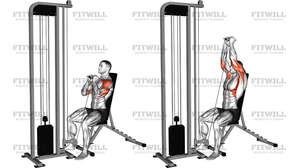 Cable Seated Front Press