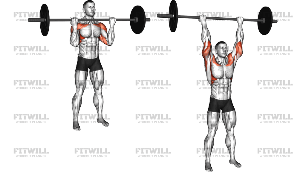 Barbell Reverse Grip Overhead Press