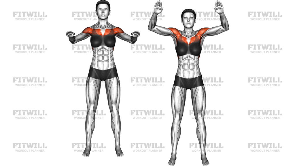 Standing Front Triple Arm Cross And Top Triple Arm