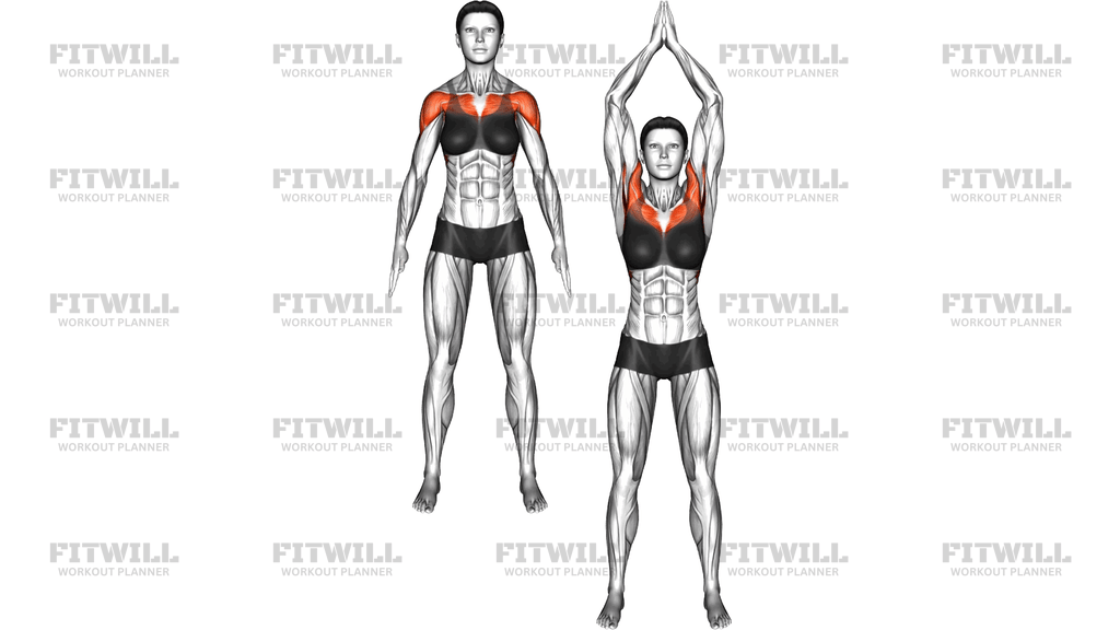 Standing Double Prayer Push And Circle Draw