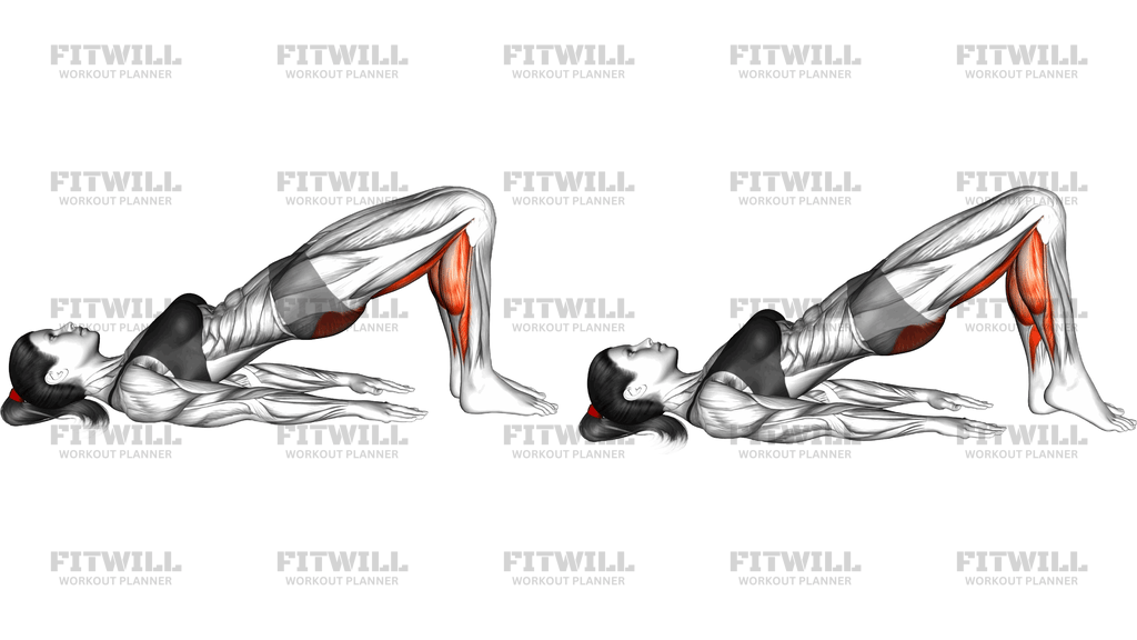 Glute Bridge Alternating Tip Toe