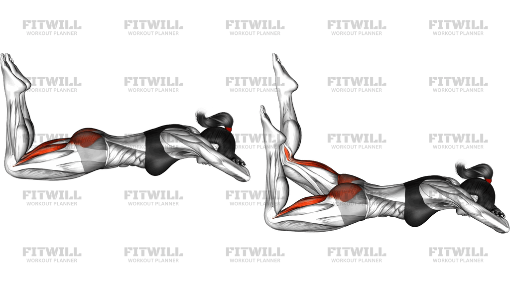 Lying Bent Knee Alternating Glute Raise