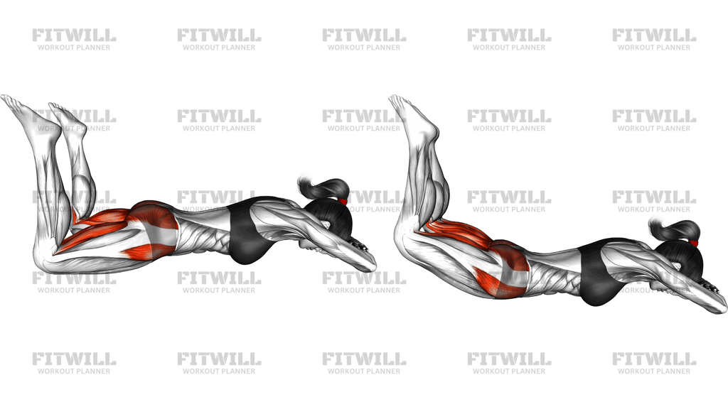 Lying Double Glute Lift Heel Tap