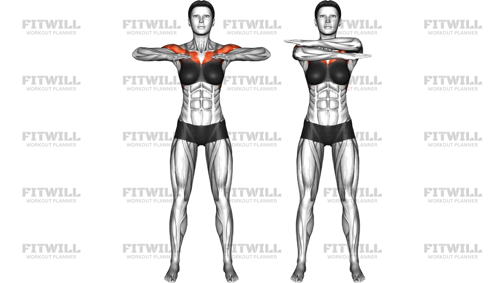 Standing Alternating 5 Arm Cross And Elbow Lift