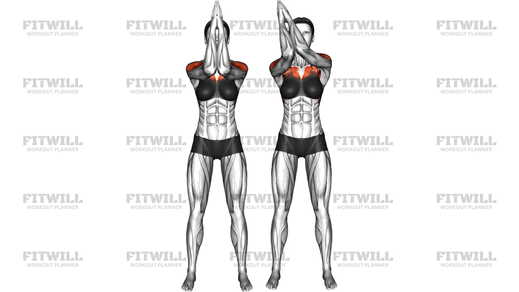 Standing Alternating Diagonal Prayer Push