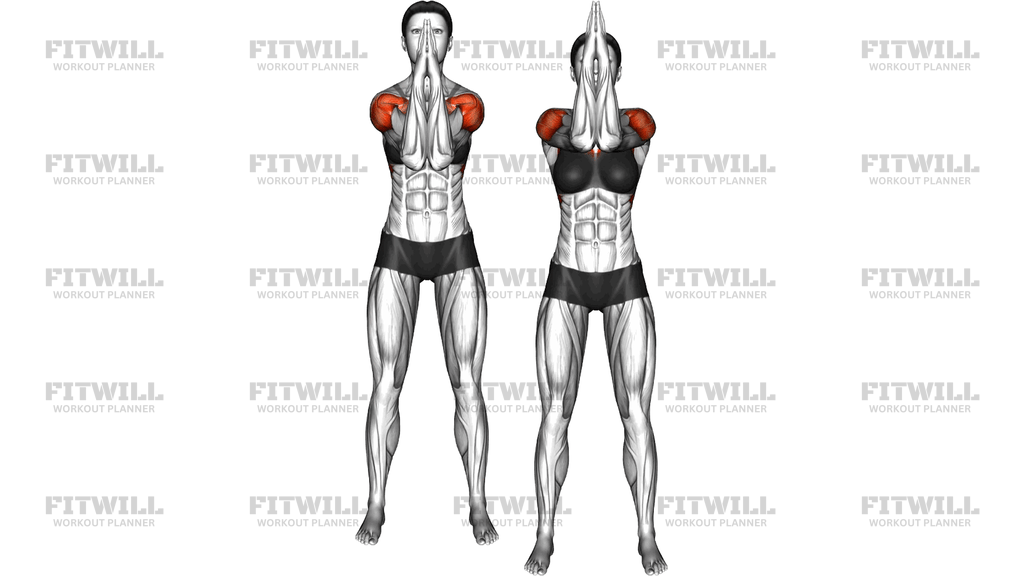 Standing Back Clap And Elbow Touch And Prayer Push