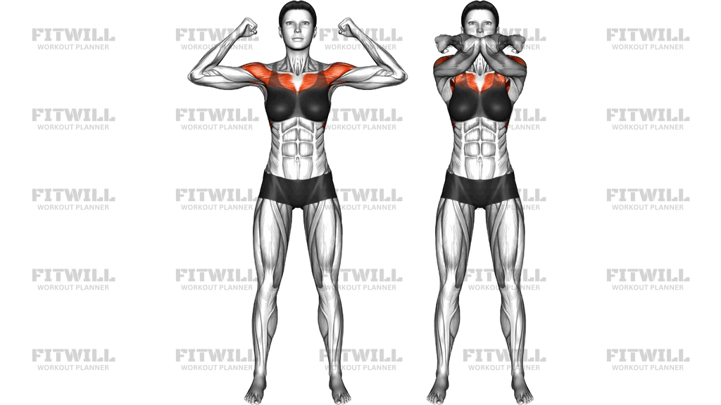 Standing Elbow Push Up And Elbow Fly