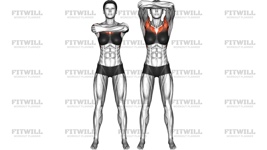 Standing Folded Arm Lift And Side Nudge