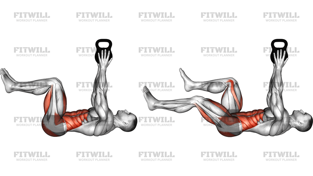 Weighted Kettlebell Dead Bug