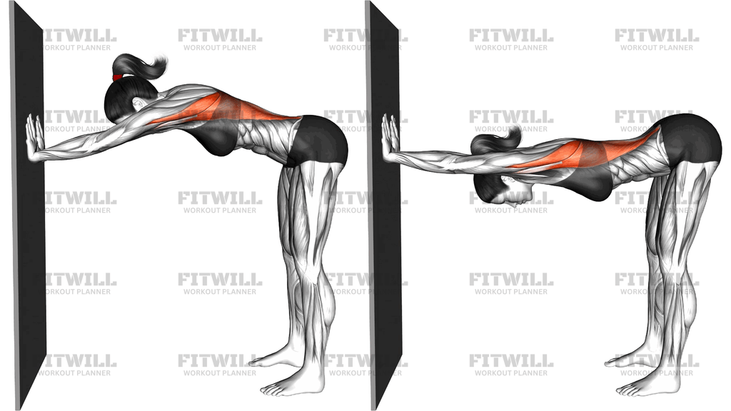 Lat Stretch Against Wall