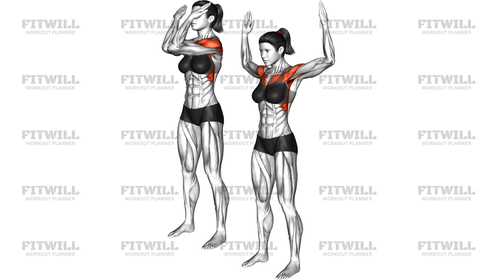 Standing Front Elbow Touch To Overhead Cross