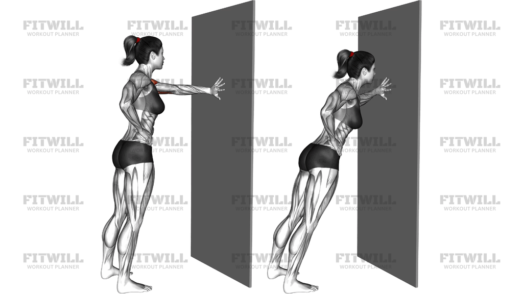 Single Arm Wall Push Up