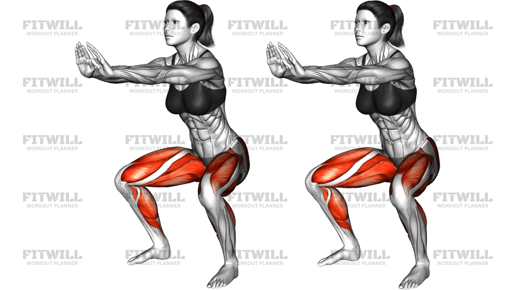 Pulsing Squat Step Back