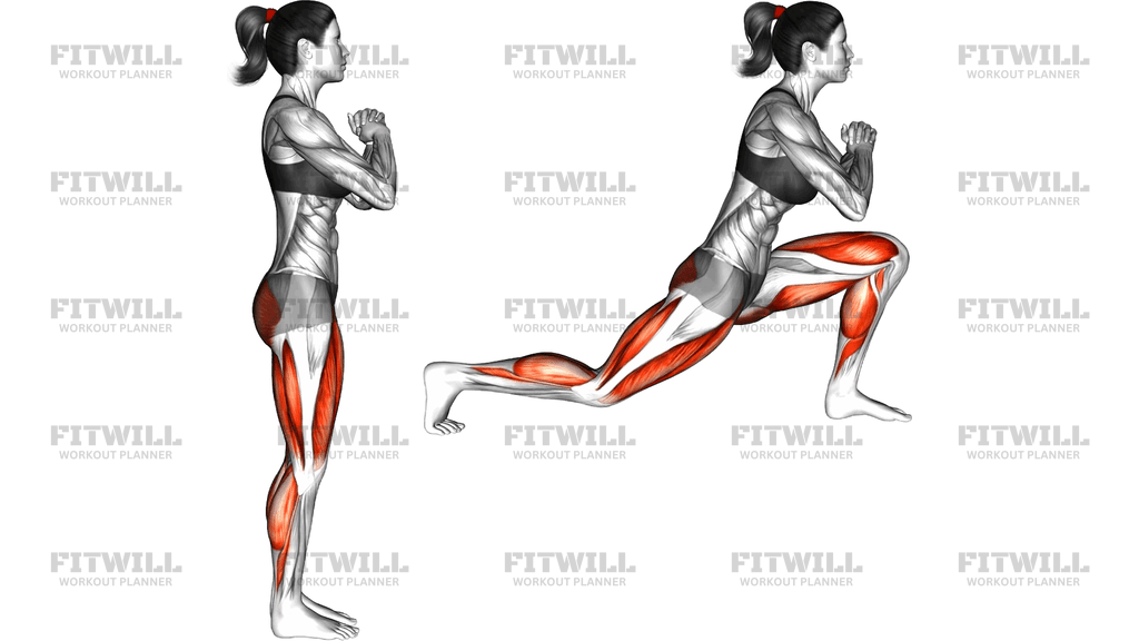 Bodyweight 4 Reverse Lunge Bounce And Kick