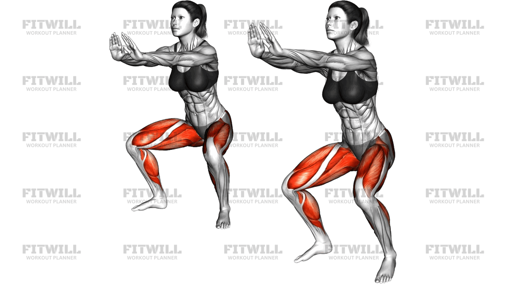 Double Pulsing Squat Forward Backward