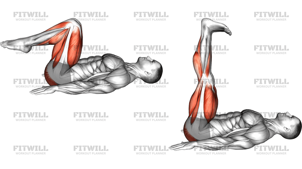 Extension Des Jambes Allongé Avec Flexion Des Orteils
