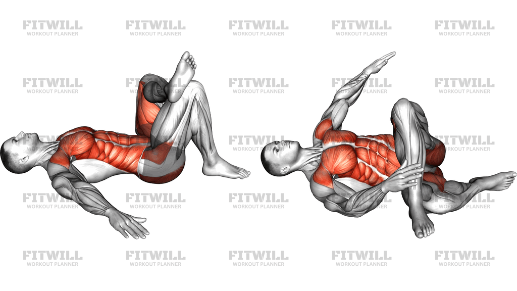 Lying Figure 4 Twisting Torso Stretch