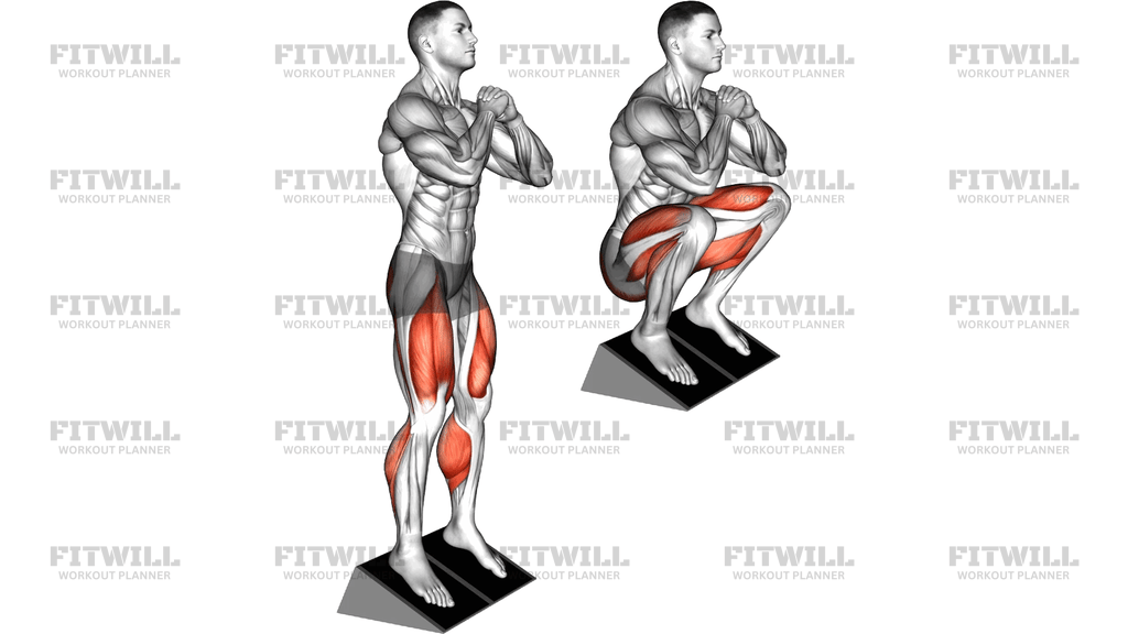Bodyweight Elevated Heel Front Squat
