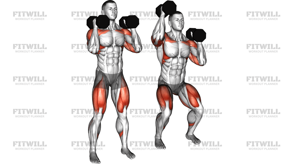 Dumbbell Alternating Arm Thruster
