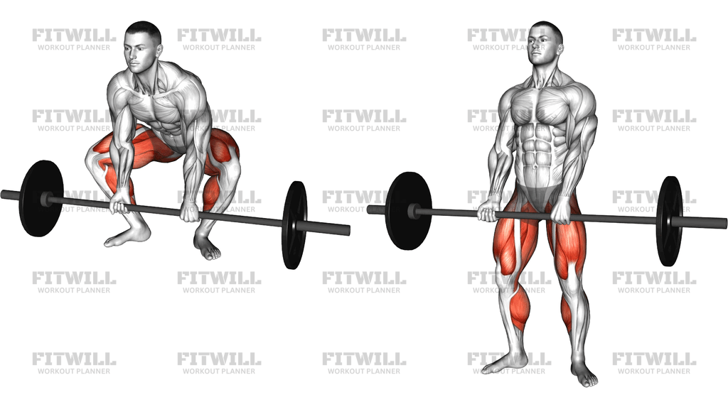 Barbell Frog Stance Deadlift