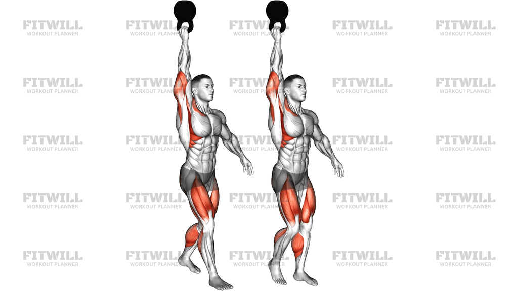 Kettlebell Bottoms Up Single Arm Overhead Carry