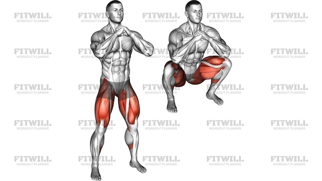 Bodyweight Pulse Goblet Squat
