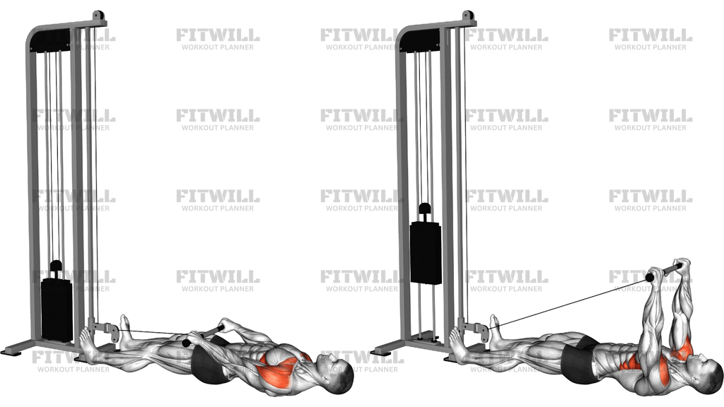 Cable Lying Floor Front Raise
