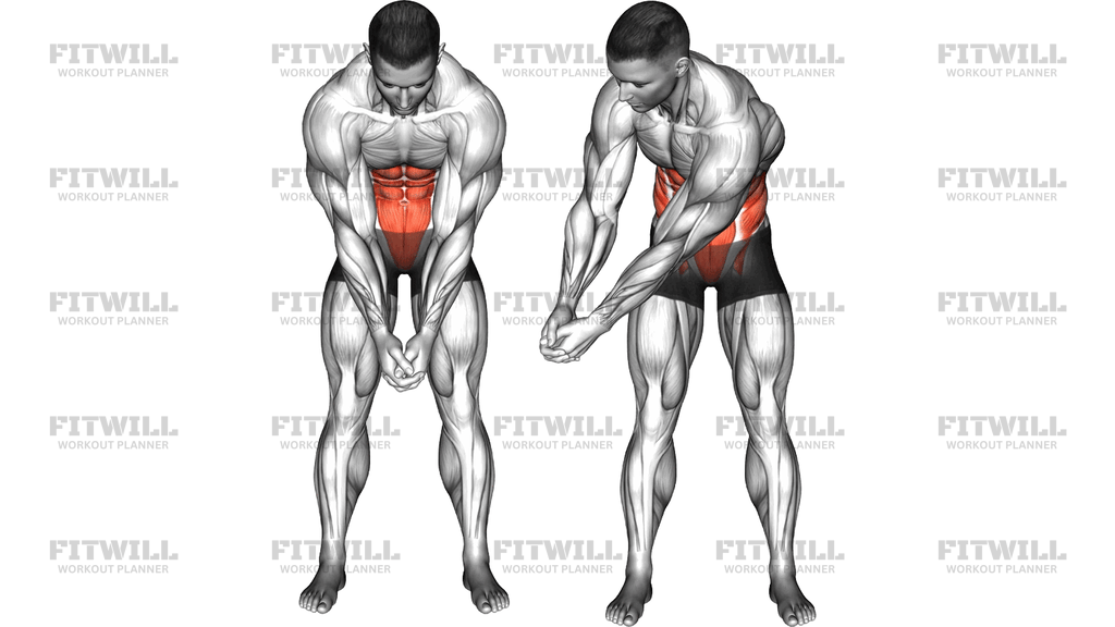 Standing Clasp Hands Shoulders Forward Swing