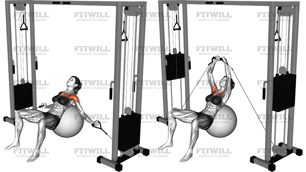 Cable Incline Fly (On Stability Ball)