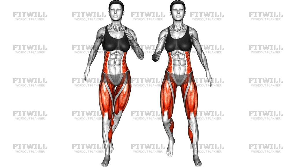 Alternating Back Toe Tap Walk