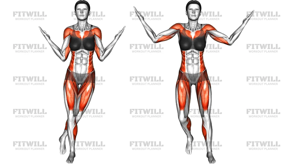Cross Side Step Lats Squeeze