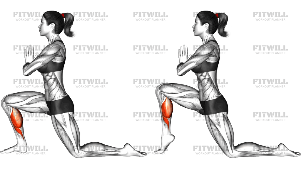 Low Lunge Tip Toe (Hands Chest Position)