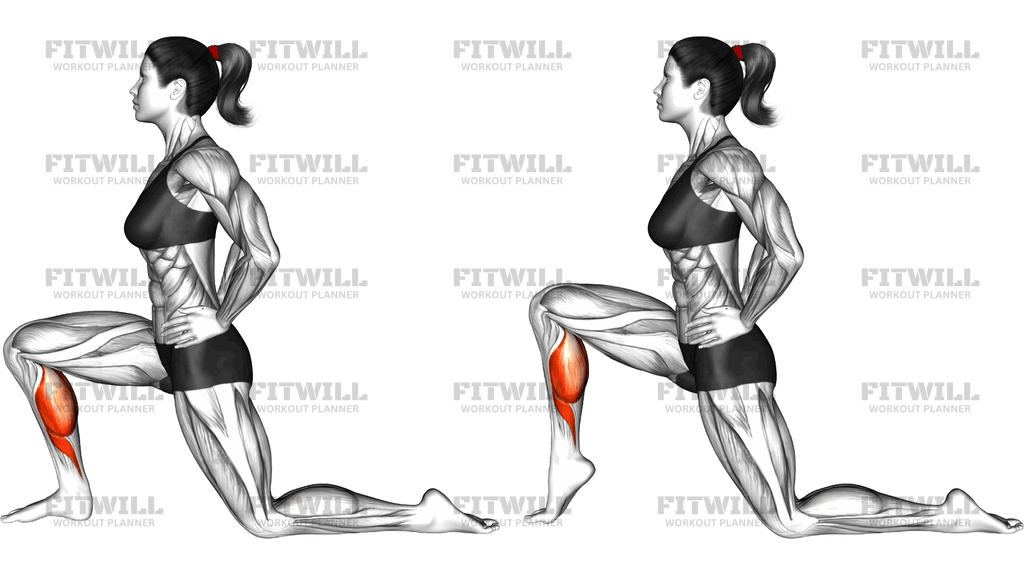 Low Lunge Tip Toe (Hands Hips Position)
