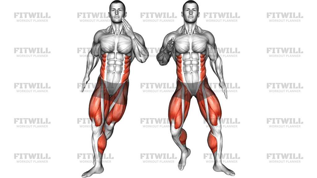 Alternating Side Step Back Toe Tap Walk