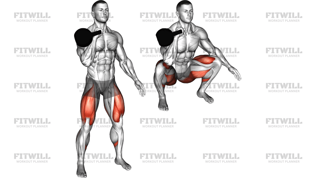 Kettlebell Single Arm Squat (Bilateral)