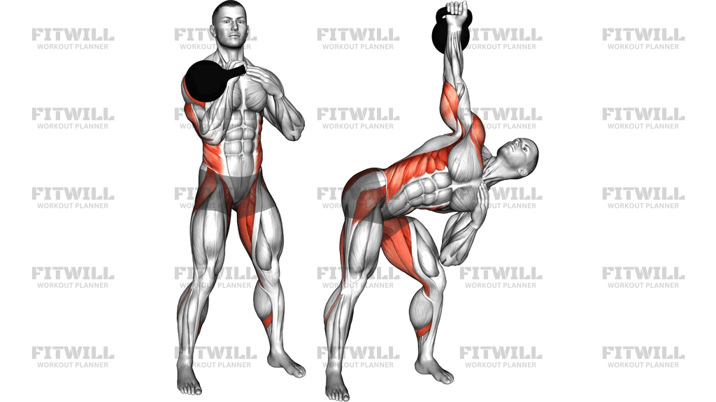 Kettlebell Single Arm Side Press