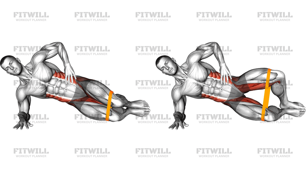 Resistance Band Side Plank Clamshell