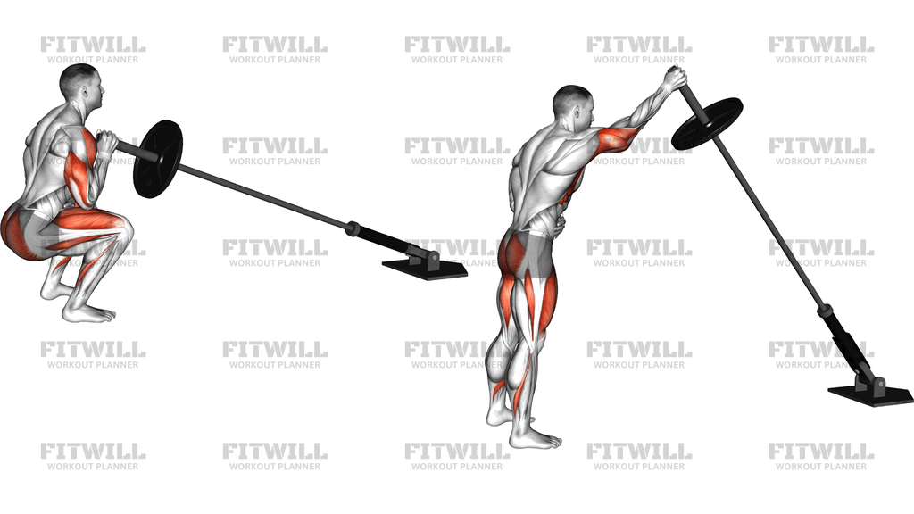 Landmine Single Arm Shoulder Press Squat