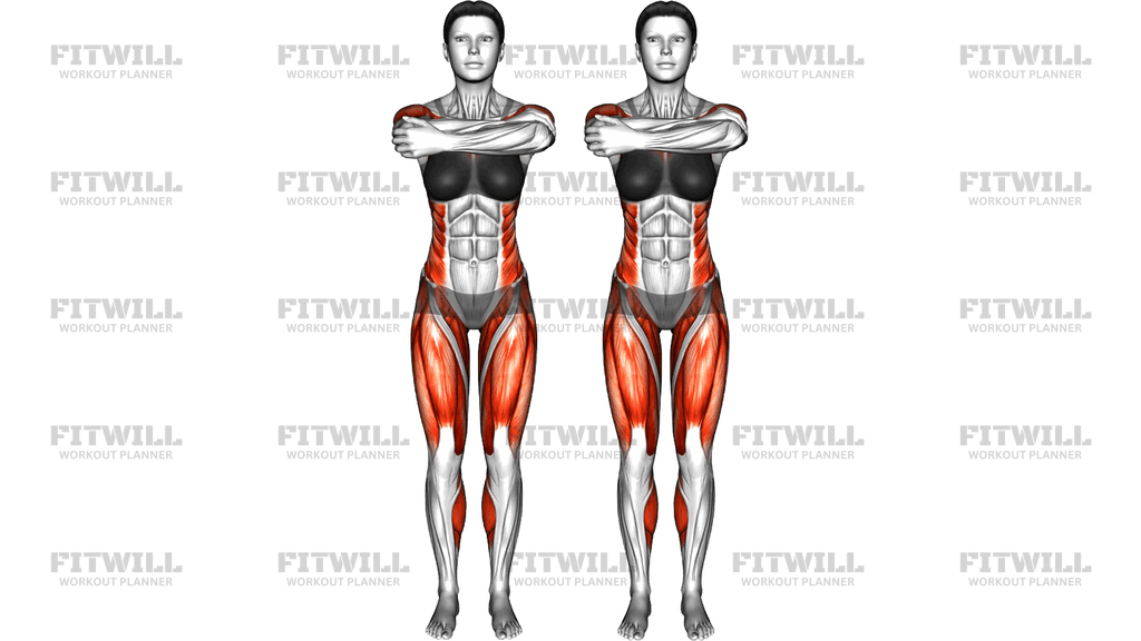 Side Step Folded Arms Lift