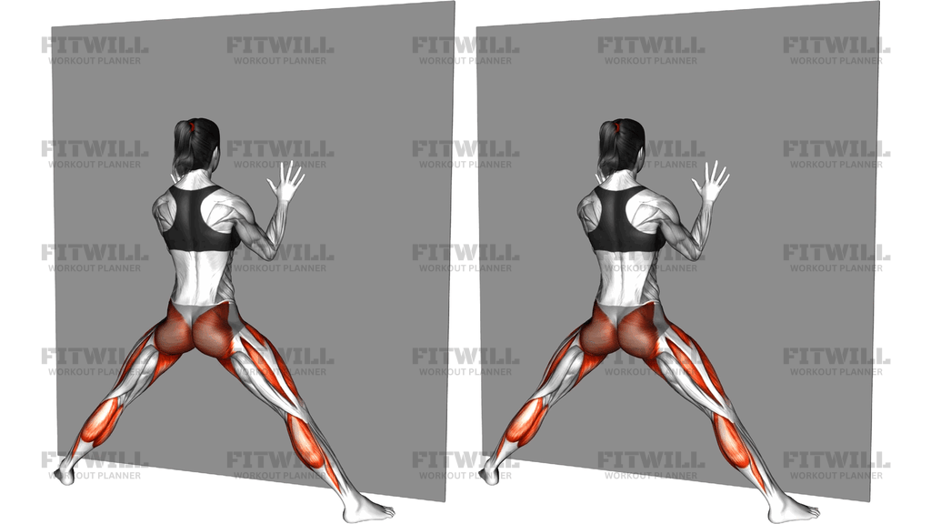 Alternate Side Lunge Wall Supported