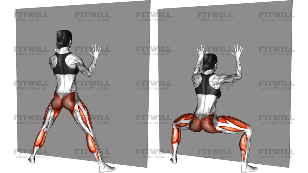 Wide Squat Wall Supported