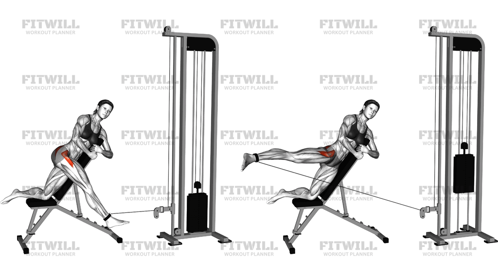 Cable Lying Incline Side Leg Raise