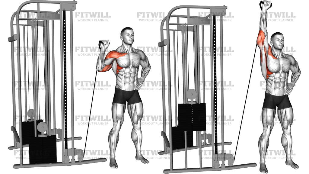 Cable Single Arm Military Press